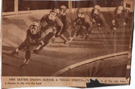 Unknown newspaper clipping of male skaters.