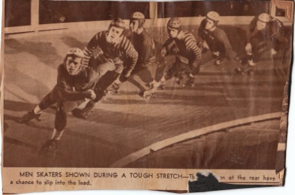 Unknown newspaper clipping of male skaters.